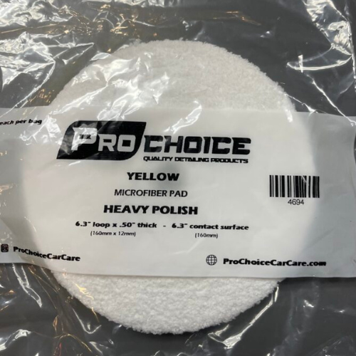 YELLOW MICROFIBER PAD 6.3' LOOP * .50' T