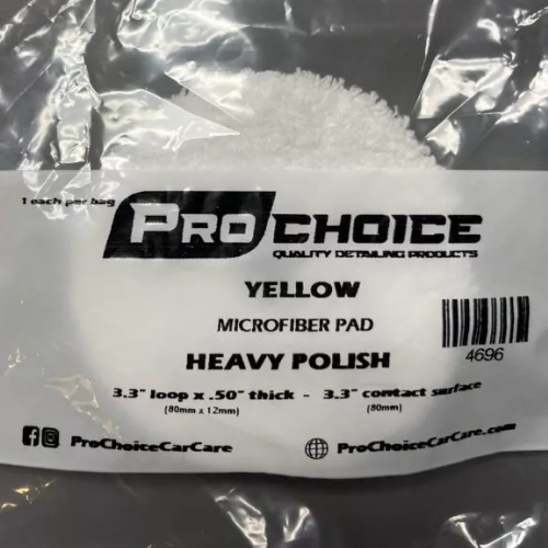 YELLOW MICROFIBER PAD 3.3' LOOP * .50' T