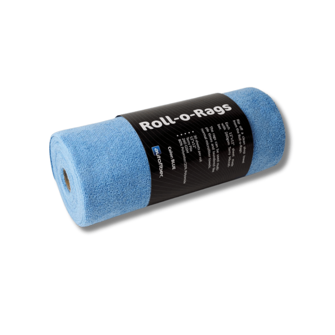 Microfiber Towels on a Roll 12'x12' - 30/roll BLUE