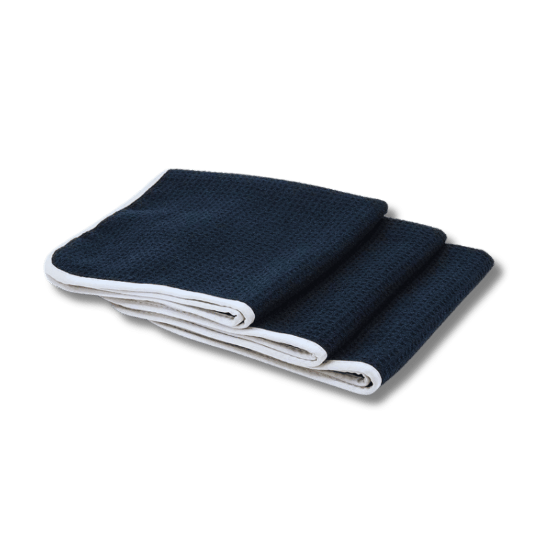 Microfiber Waffle Window and Mirror Quad Fold Towe