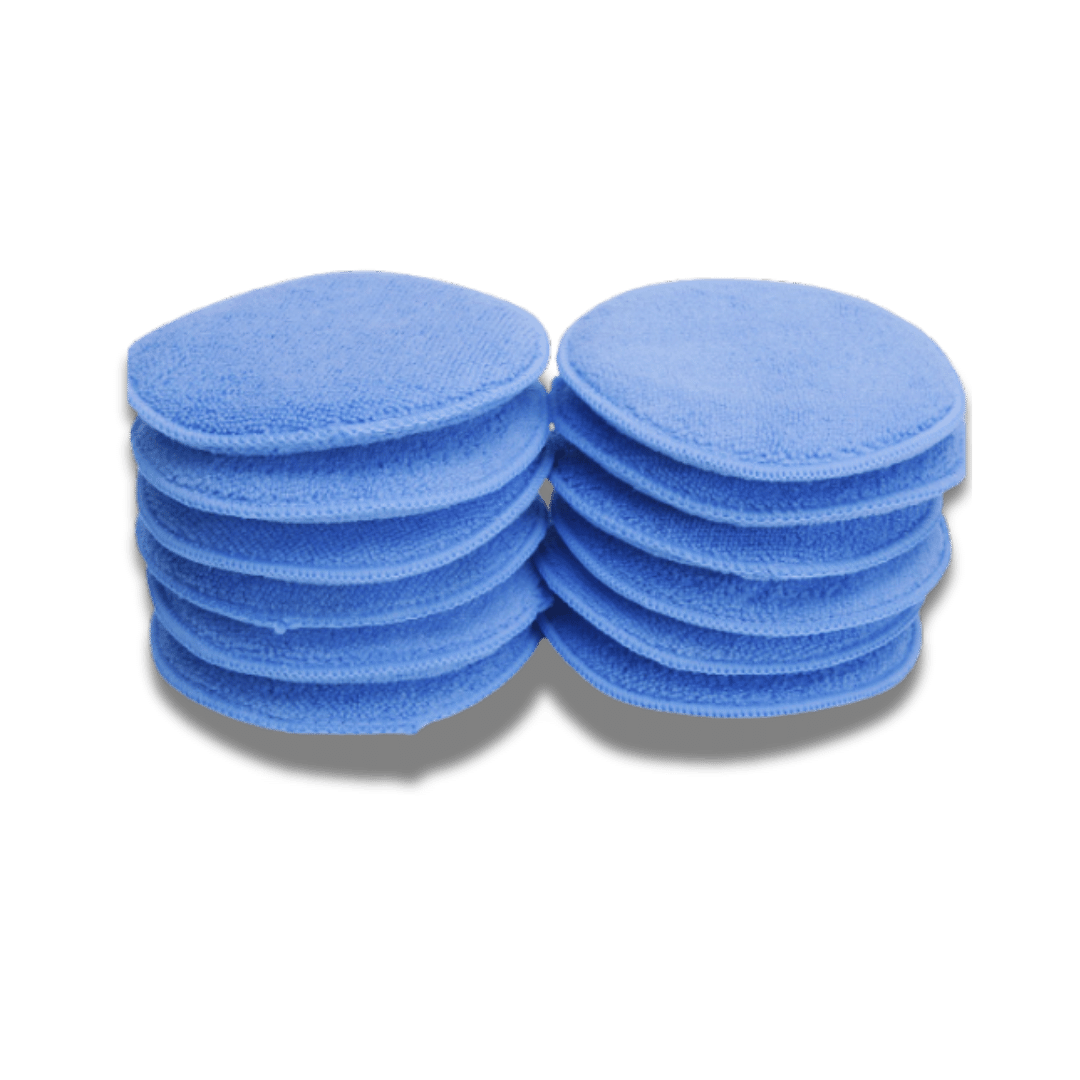 Applicator Pad Stripe round light blue
