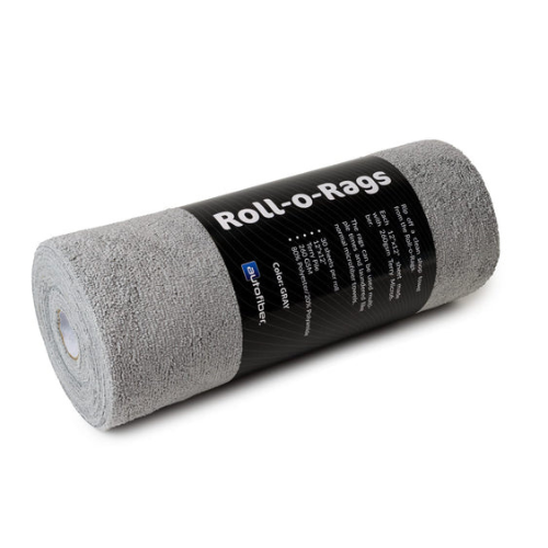 Microfiber Towels on a Roll 12'x12' - 30/roll GREY