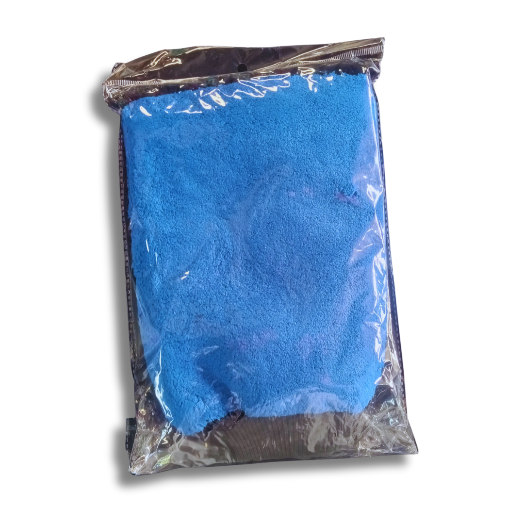 Microfiber Wash Mitt Blue