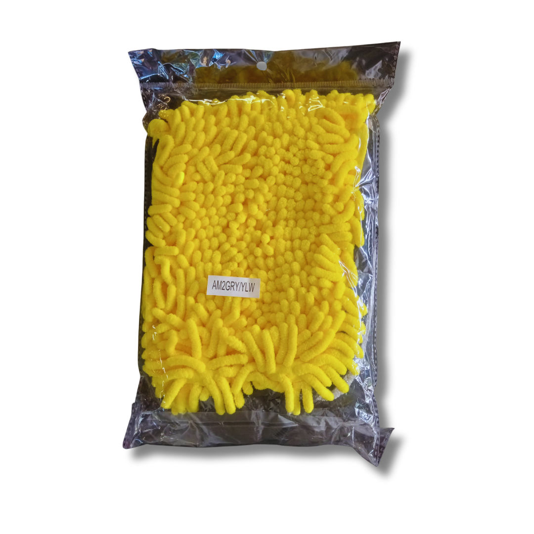 Microfiber Wash Mitt Yellow