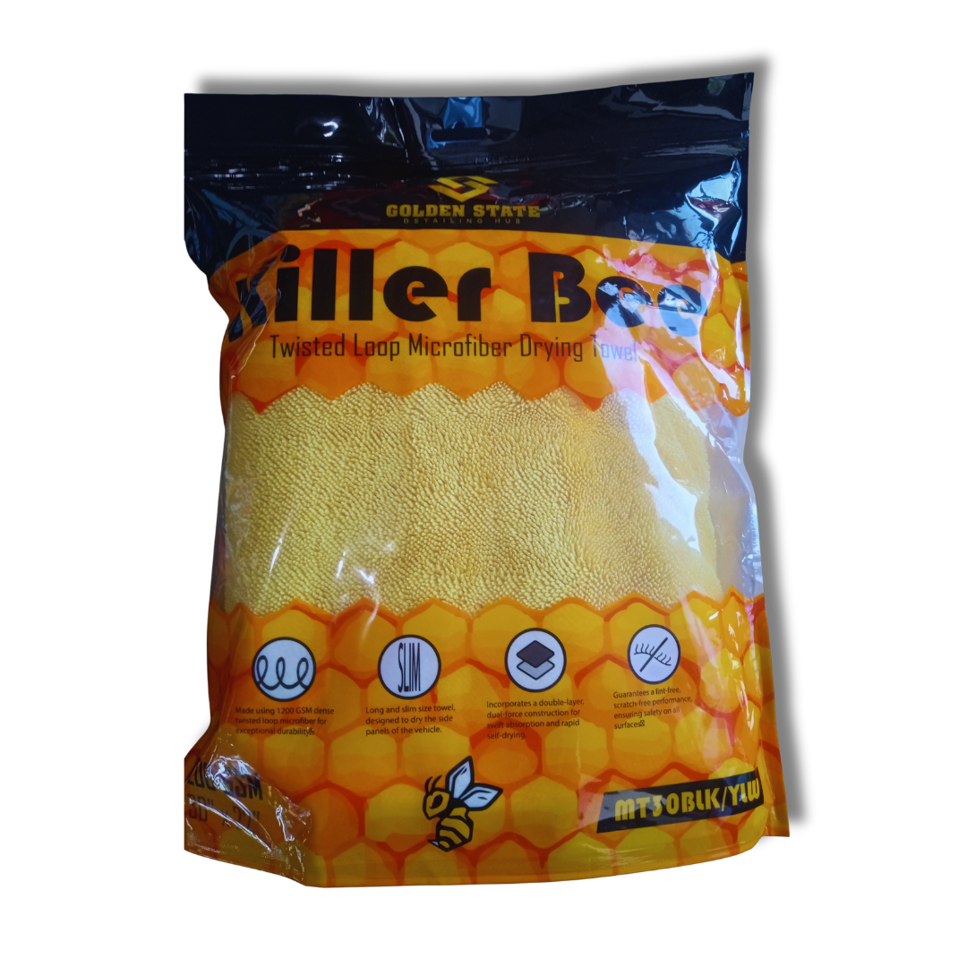 KILLER BEE TWISTED LOOP MICROFIBER DRYING TOWEL 12