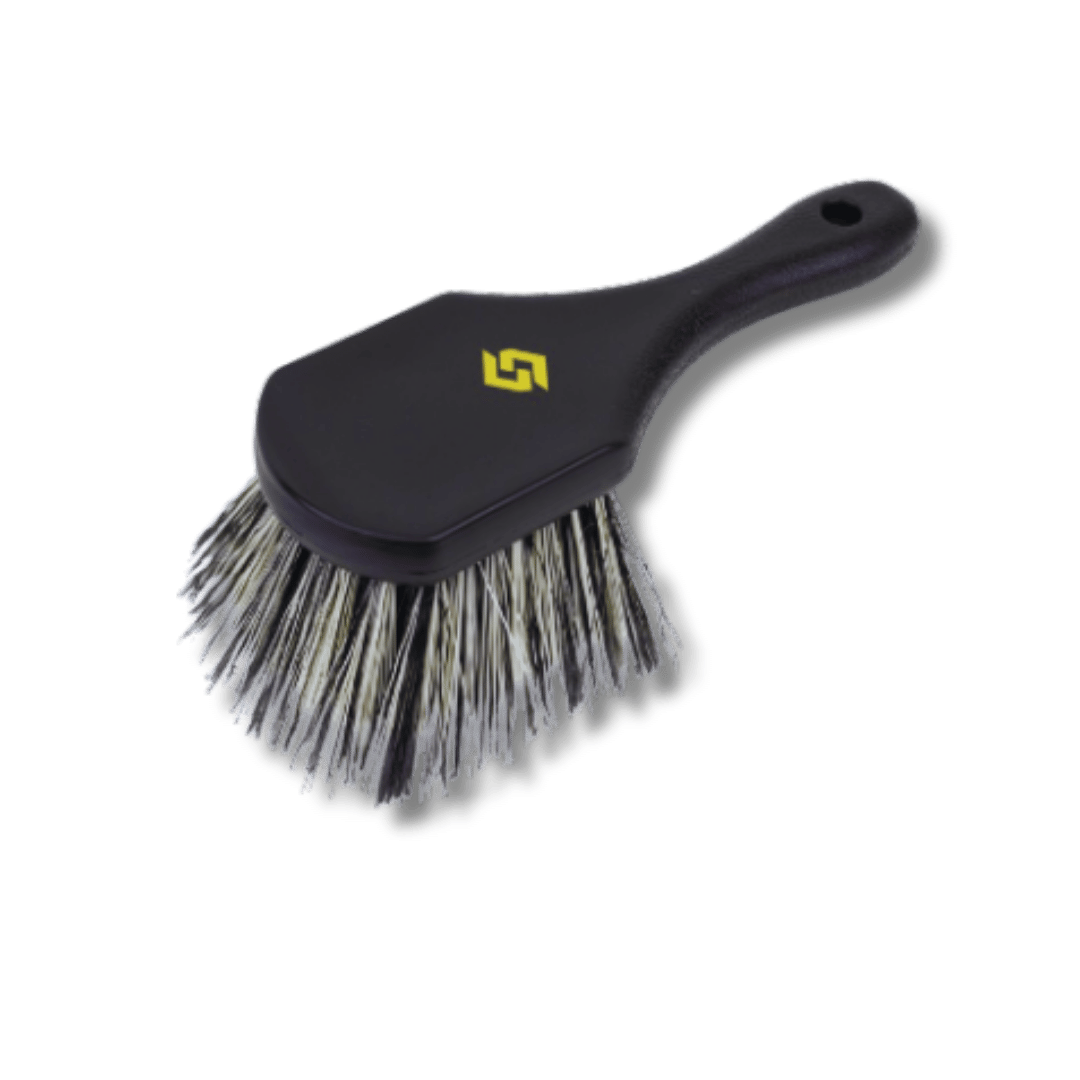 Tire Brush - Short Handle Gray