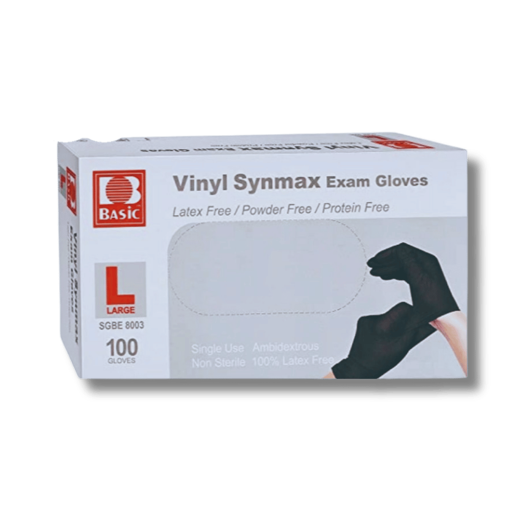 Vinyl Synmax Exam Gloves. L